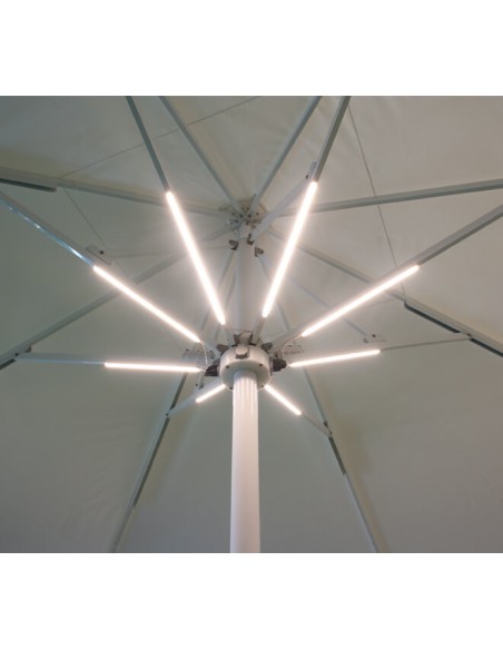 Opción LEDS para Parasol profesional telescópico de aluminio para bares y restaurantes Elitetel Opción LEDS para Parasol profesional telescópico de aluminio para bares y restaurantes Elitetel
