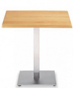 Mesas de Interior. Mesa base acero inox 70x70