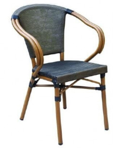 Sillas de Exterior. Sillón para terrazas de restaurante Rino en aluminio y textilene