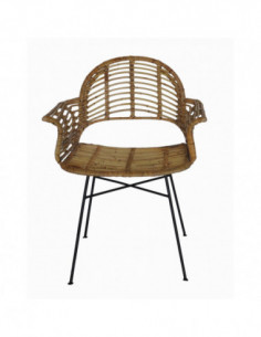 Sillas de Interior. Sillón Tanzania Tejido Rattán NATURAL KUBÚ