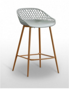 Taburetes de Exterior. Taburete con respaldo Hannover