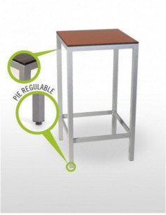 Mesas altas. Mesa alta DECO-H-C-R en aluminio Epoxi 2